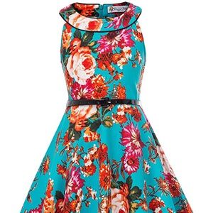Danna Belle Print Sleeveless Floral Sundress